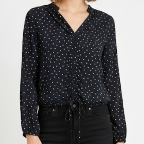 Adrianna Papell Tops - Adrianna Papell Polka Dot Women's Top navy blue size XL new